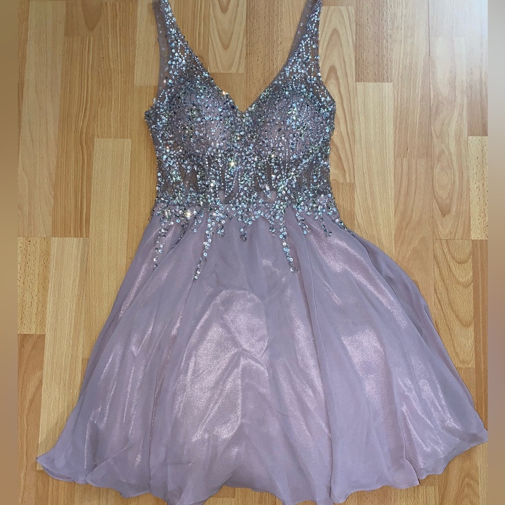 Dancing Queen Lavender V-Neck A-Line Cocktail Dress Size XS [Prom]